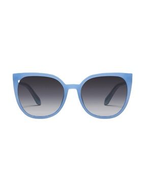 NWT QUAY Staycation  49mm Gradient Cat Eye Sunglasses -hydrangea blue /